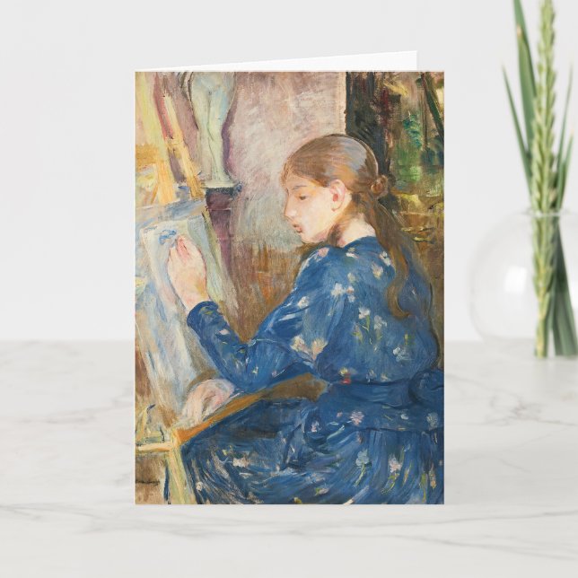 Jeune Fille Écrivant | Berthe Morisot Karte (Vorderseite)