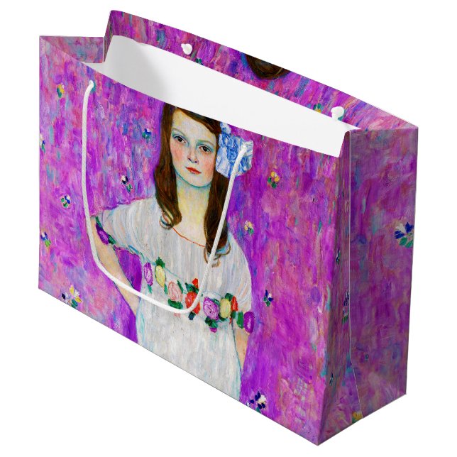 Jeune fille, Gustav Klimt Grand sac cadeau (Devant Angle)