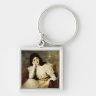 Jeune Fille Reveuse, Portrait de Berthi Capel Schlüsselanhänger