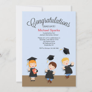 Jeune garçon Graduate Graduate Invitation