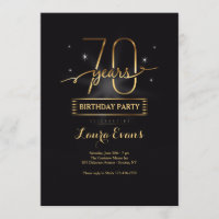 Jeune Invitation De Soixante-Dix Ans