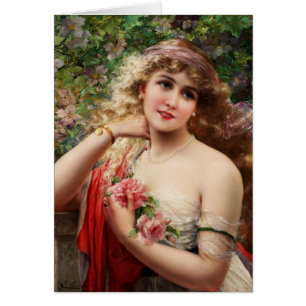 Jeune Madame avec des roses