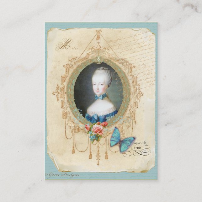 Jeune Marie Antoinette Cartes de visite (Devant)