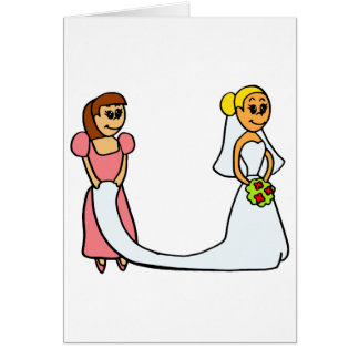 Jeune mariée et domestique de bande dessinée
