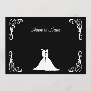 Jeune mariée et faire-part de mariage élégant