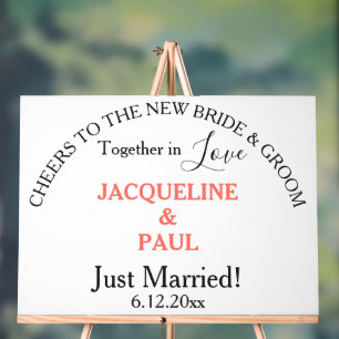 Jeune Mariée et Jeune Mari Noms de Corail Blanc