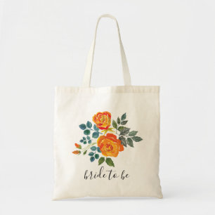 Jeune mariée florale élégante à être sac