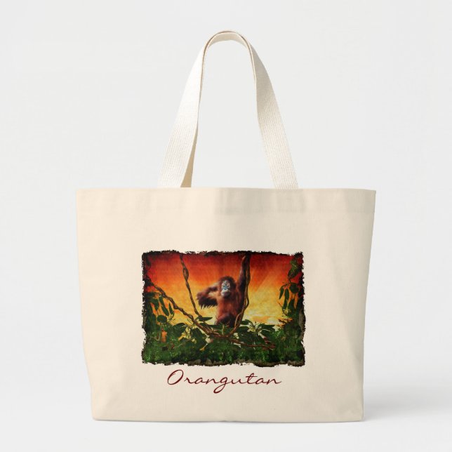 Jeune Sac fourre-tout sauvage Orangutan & Jungle S (Devant)