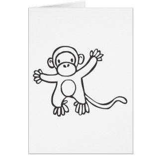 Jeune singe dans le croquis noir et blanc