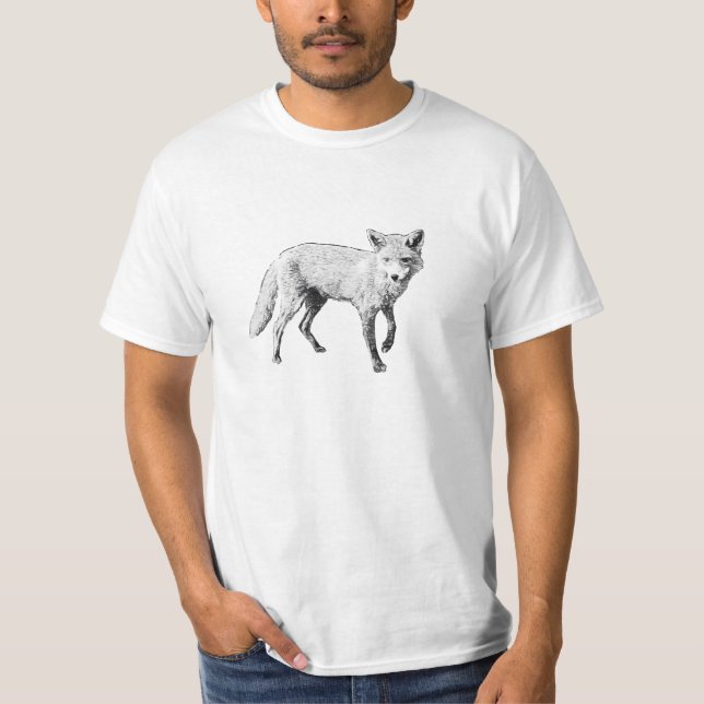 Jeune T-shirt de croquis de Fox (Devant)