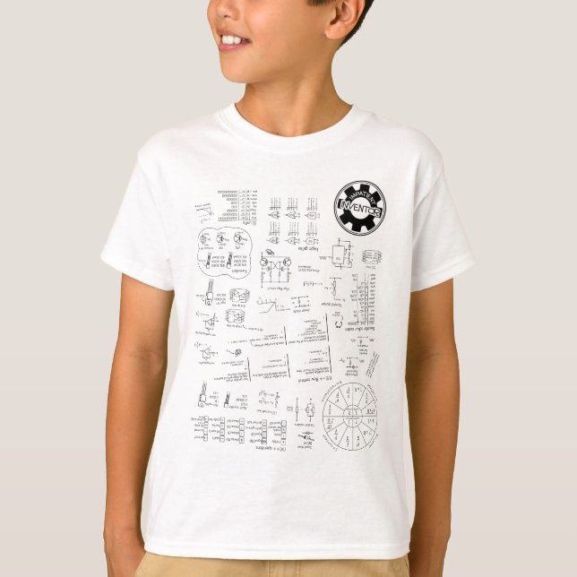 Jeune T-shirt d'invertopedia d'inventeurs (Devant)