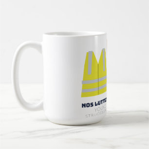 Jeunes et Jaunes Yellow Vest Studenten Frankreich Kaffeetasse
