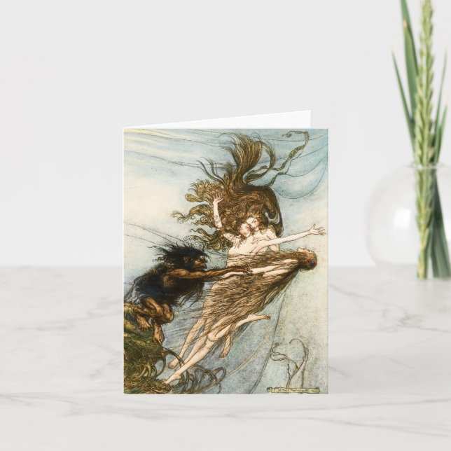 Jeunes filles du Rhin et carte pour notes (Devant)