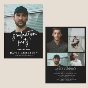 Jeunes garçons Invitation à la Graduation Classe d