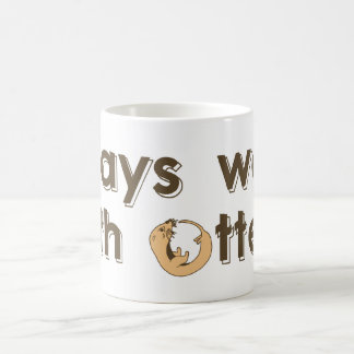 Jeux bien avec la tasse de loutres