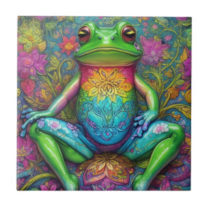 Jeux de carreaux en céramique de grenouille de cou