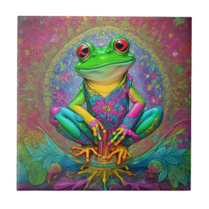 Jeux de carreaux en céramique de grenouille de cou