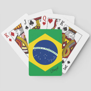 Jeux de drapeau brésilien, cartes à jouer Brésil