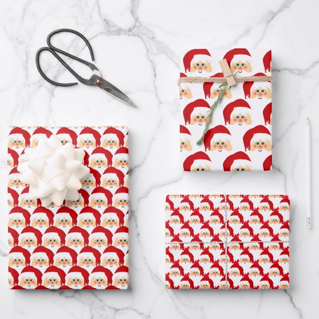 Jeux de papier d'emballage père Noël Design (Recto)
