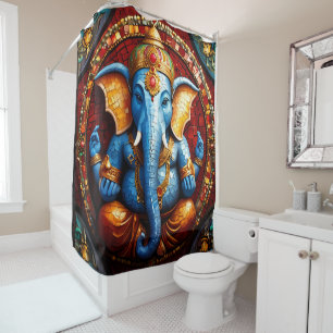 Jeux de rideaux colorés de douche Ganesh