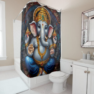 Jeux de rideaux colorés de douche Ganesh