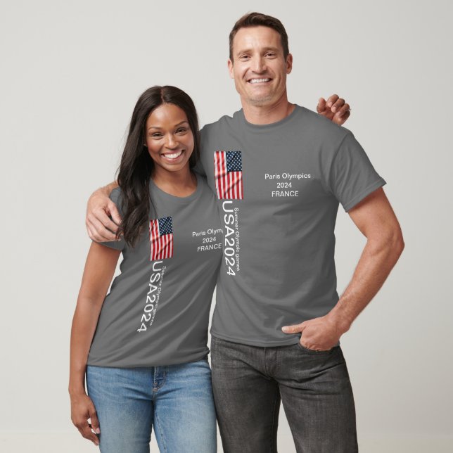Jeux Olympiques de Paris 2024 T-shirt noir basique (Unisexe)