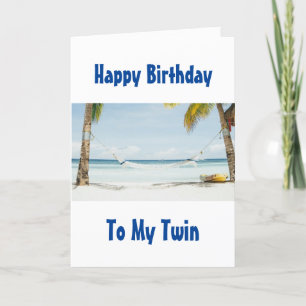 JEUX STYLE DE PLAGE ANNIVERSAIRE À MA CARTE "TWIN"