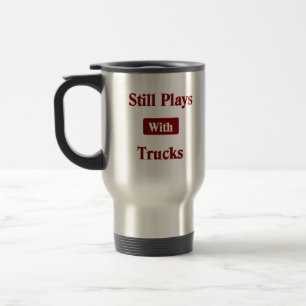 Jeux toujours avec des camions.  Tasse de voyage
