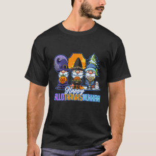 Jew Gnomes Halloween Erntedank Hanukkah Halloth T-Shirt