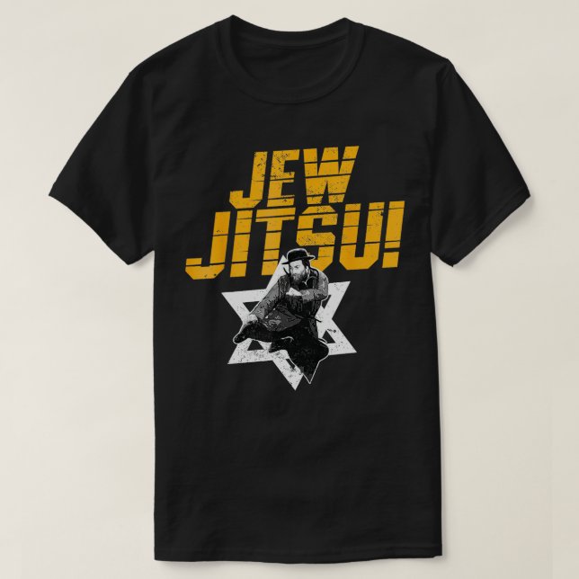 Jew Jitsu Funny Jewish Martial Arts Rabbi Jiu Jits T-Shirt (Design vorne)