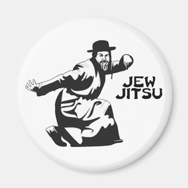 Jew Jitsu Magnet | Jüdische Bar Mitzvah-Geschenke (Vorne)
