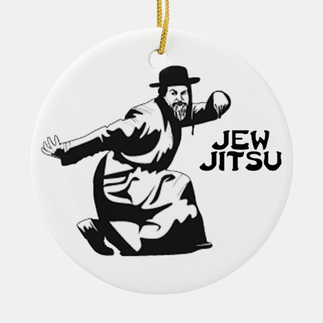 Jew Jitsu Ornament | Jüdische Bar Mitzvah-Geschenk (Vorne)