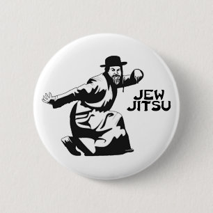 Jew Jitsu Pinback Butto Jüdische Bar Mitzvah-Ges Button