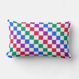 Jewel Bonbon diagonales Schachbrettmuster Lendenkissen