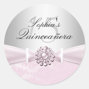 Jewel Bow Quinceanera Aufkleber