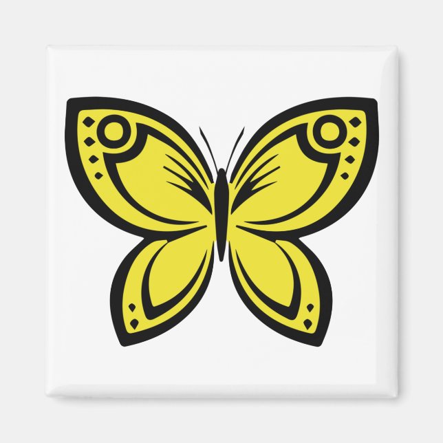 Jewel Butterfells - Gelb Magnet (Vorne)