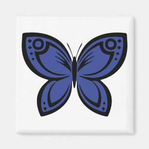 Jewel Butterflies - Blau Magnet