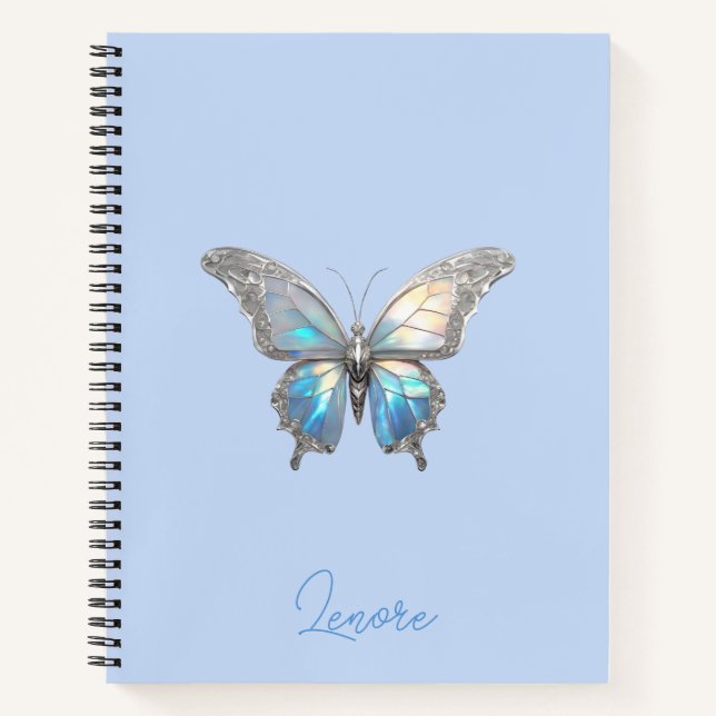 Jewel Butterfly Opal und Silver Notizbuch (Vorderseite)