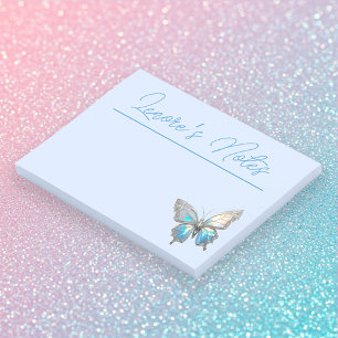 Jewel Butterfly Opal und Silver Post-it Klebezettel