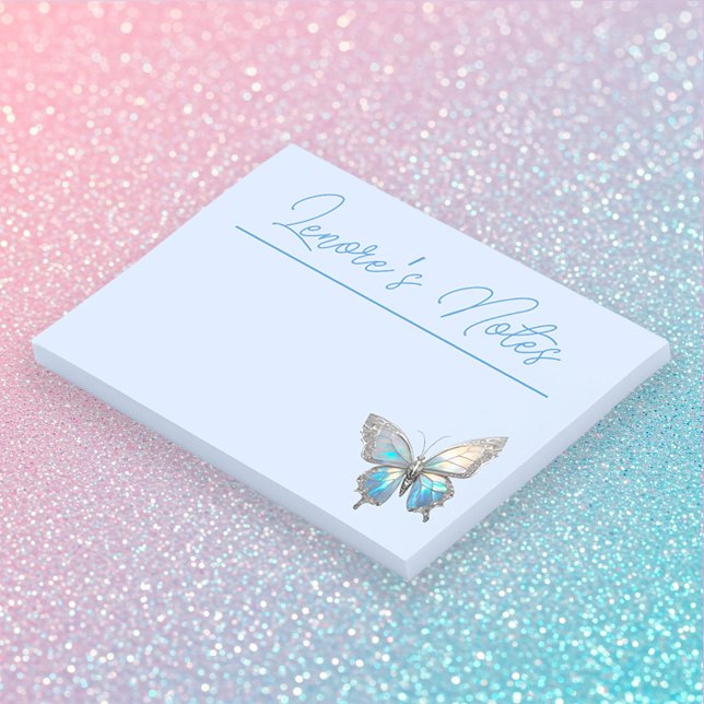 Jewel Butterfly Opal und Silver Post-it Klebezettel (Von Creator hochgeladen)