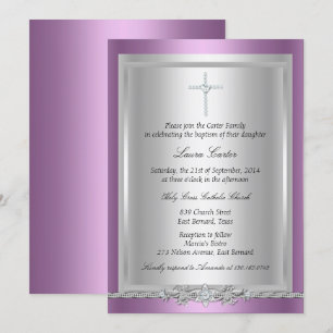 Jewel Cross Taufen/Christening Einladung