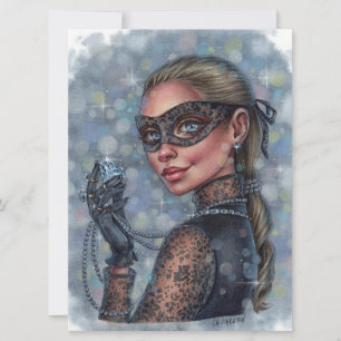 Jewel Diief Female Diamond MaskedGirl Art Card