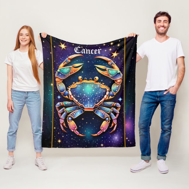 Jewel Galaxy Zodiac Cancer Fleecedecke (Beispiel)