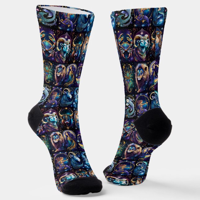 Jewel Galaxy Zodiac Socken (Gewinkelt)