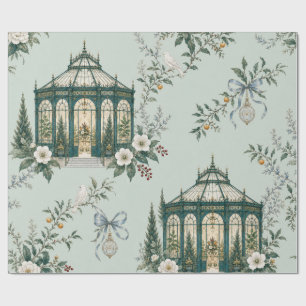 Jewel Glasshouse Celadon Weihnachtspapier Geschenkpapier