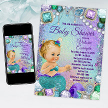 Jewel Meerjungfrau Blond Meerjungfrau Baby Shower