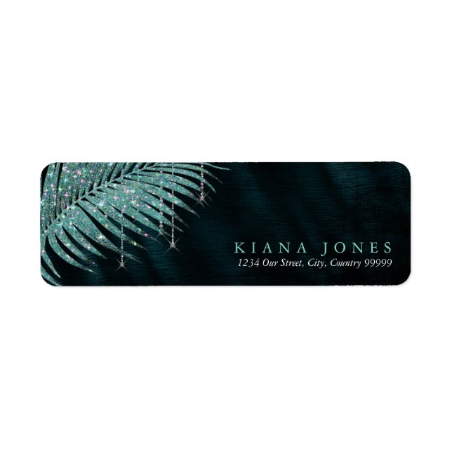 Jewel Palm Leaf Wedding Aquamarin ID830 (Vorne)
