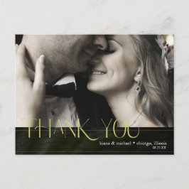 Jewel Palm Leaf Wedding Danke Green ID830 Ankündigungspostkarte