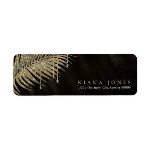 Jewel Palm Leaf Wedding Gold ID830