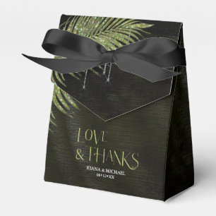 Jewel Palm Leaf Wedding Green ID830 Geschenkschachtel